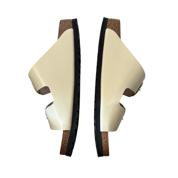 NEW Birkenstock Women's Arizona Big Buckle Slide Sandals size 39 Ecru - Picture 3 of 12